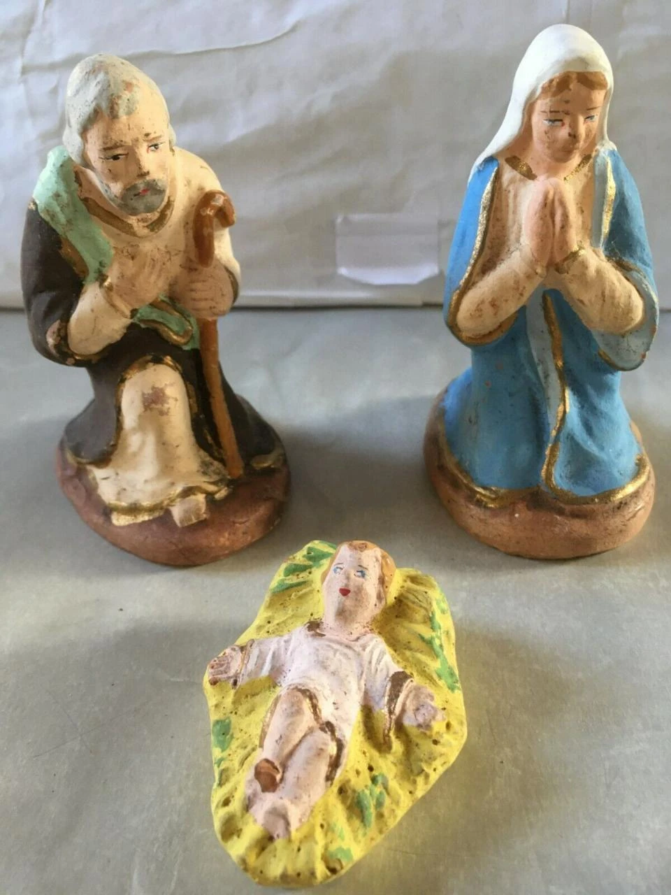Vintage 1950 / 1960 : très anciens santons à renover
